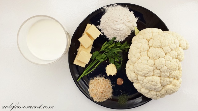 cheesy cauliflower bechamel ingredients