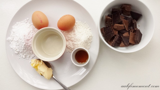 Eggs and Chocolate Molten Lava Cake ingredients